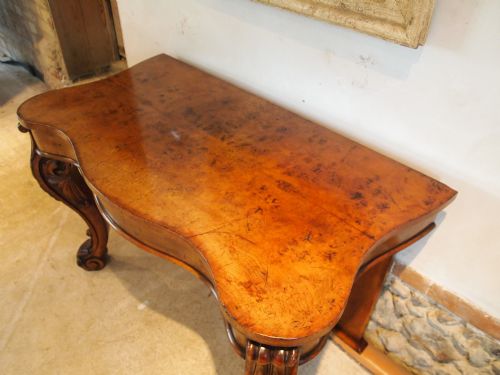 fig 1. Table rare hall console side table Burr Oak George IV c1825