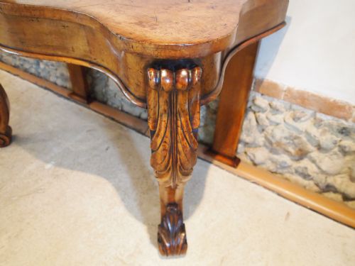 fig 2. Table rare hall console side table Burr Oak George IV c1825