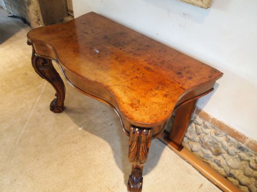 fig 3. Table rare hall console side table Burr Oak George IV c1825