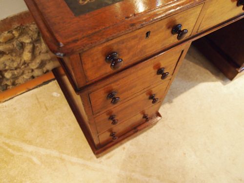 fig 2. Desk Victorian Mahogany small size 3 part c1870