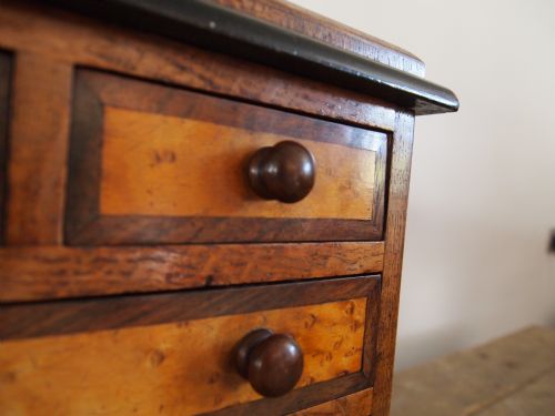 fig 3. Chest of Drawers Victorian Miniature apprentice Oak and Maple c1880