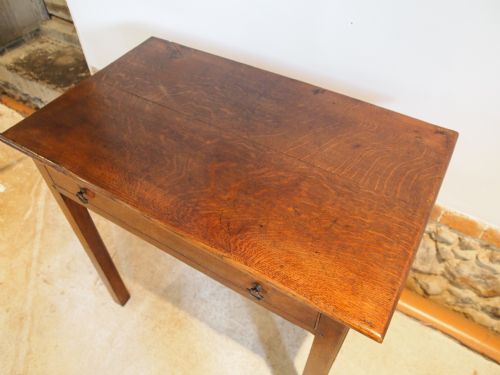 fig 1. Table side lowboy George III Oak c1800