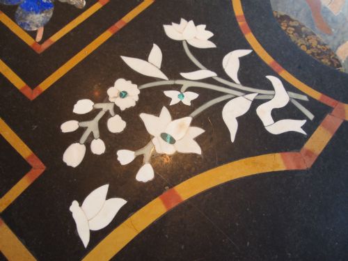fig 1. Table Coffee table Italian Pietra Dura marble and Slate c1920