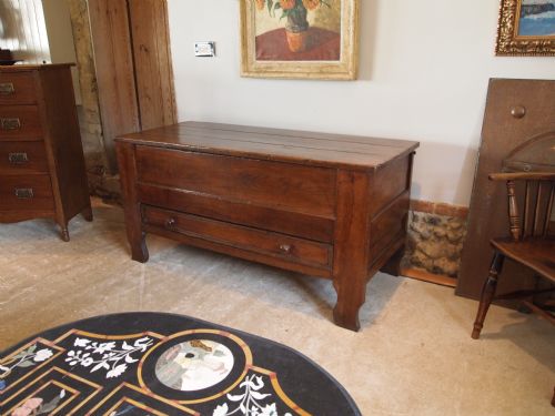fig 1. Chest trunk coffer mule chest French Oak c1770
