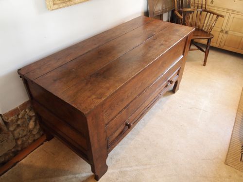 fig 2. Chest trunk coffer mule chest French Oak c1770