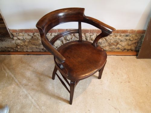 fig 2. Chair James Shoolbred Victorian Oak desk chair c1890