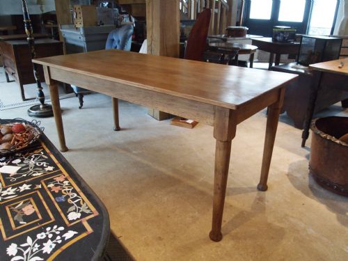 Table Edwardian Oak Kitchen Dining Table C1910