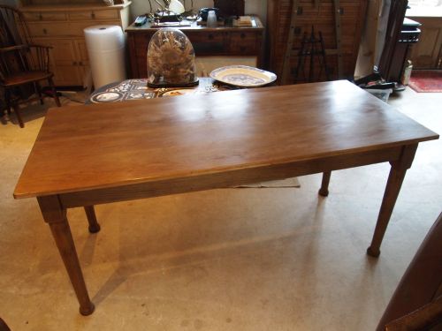 fig 2. Table Edwardian Oak kitchen dining table c1910