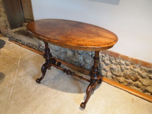 fig 1. Table Victorian Walnut side lamp hall table c1870