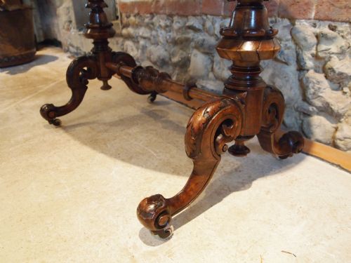 fig 2. Table Victorian Walnut side lamp hall table c1870