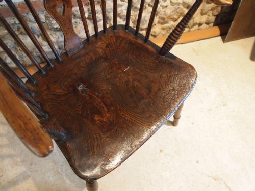 fig 2. Chair Victorian Windsor wheelback Ash and Elm c1840