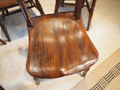 fig 2. Chairs set of six Victorian Windsor kitchen dining chairs c1880