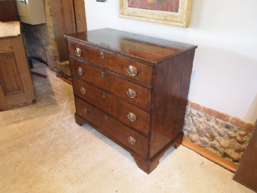 fig 2. Chest of drawers George III Oak small size c1770