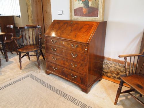 Bureau Desk Figured Burr Walnut George III C1770