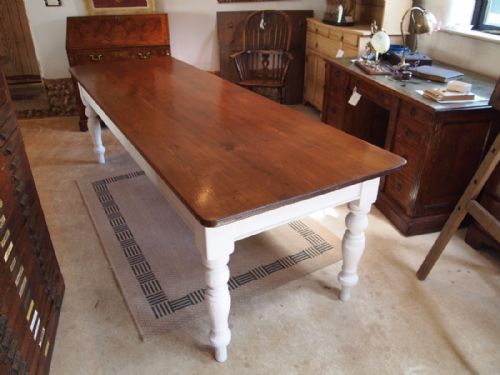 fig 2. Table Victorian Pine dining refectory table c1880