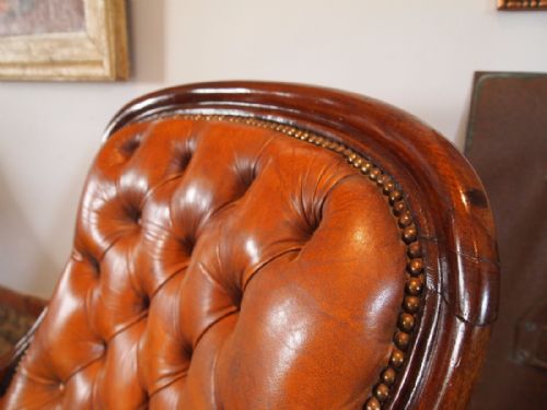 fig 2. Chairs Victorian Leather library or easy chairs c1840