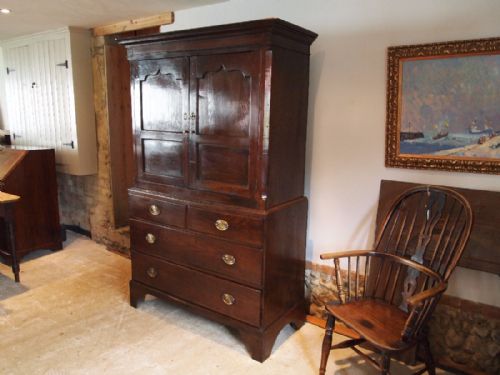 Wardrobe Clothes Press Pantry Dresser George II Oak C1750