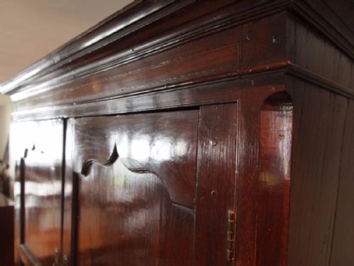 fig 1. Wardrobe clothes press pantry dresser George II Oak c1750