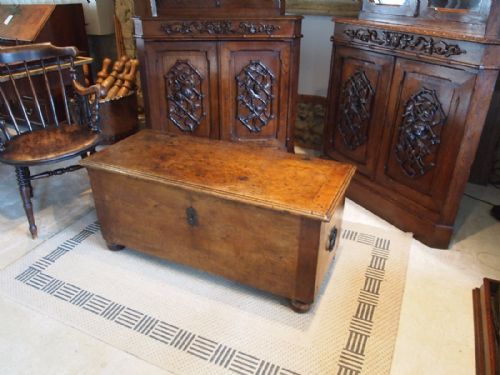 Coffer Chest Coffee Table Blanket Box French Walnut C1750