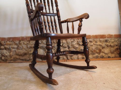 fig 3. Chair rocking chair rare Victorian John Shadford c1860