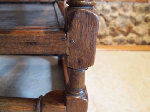 fig 3. Chair Table rare Welsh Oak 17th century monks seat c1650