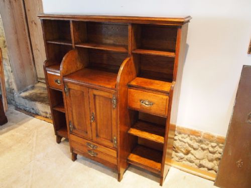 Bookcase Arts and Crafts Oak Manner of Liberty C1900
