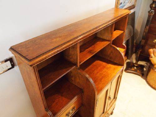 fig 2. Bookcase Arts and Crafts Oak manner of Liberty c1900