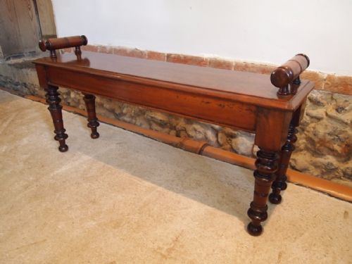 fig 2. Seat settle window seat Victorian Mahogany c1880