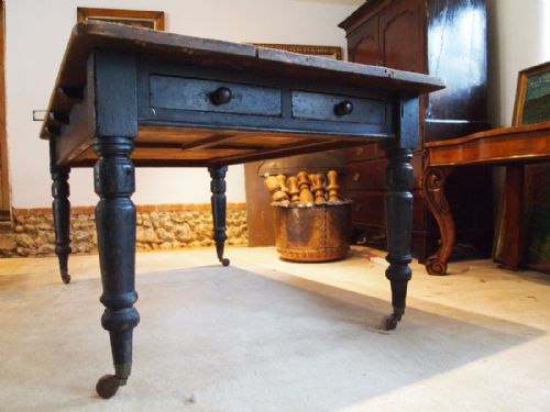 Table Original Victorian Pine Scrub Top Table C1860