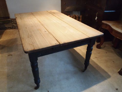 fig 1. Table original Victorian Pine scrub top table c1860