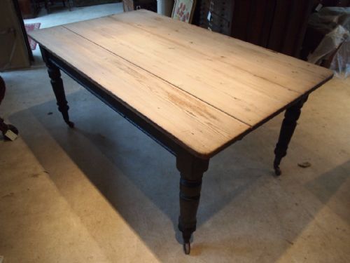 fig 2. Table original Victorian Pine scrub top table c1860