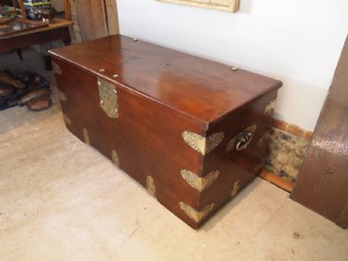 Chest Trunk Coffer Dutch Colonial Hardwood C1790