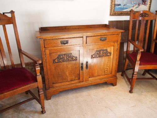 Sideboard Dresser Arts and Crafts Oak C1910