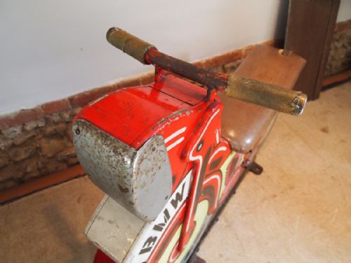fig 2. Fairground ride motorbike wooden c1950's