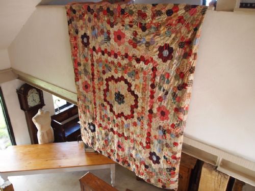 Quilt Victorian Patchwork Durham Quilt C1880