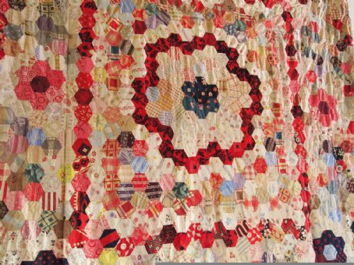 fig 1. Quilt Victorian patchwork Durham quilt c1880