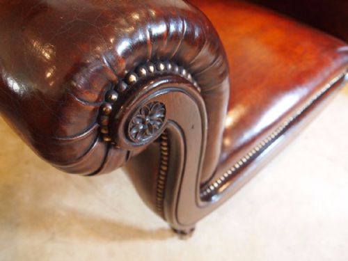 fig 3. Chair fine William IV Chestnut leather armchair c1830