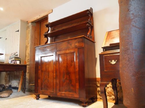 Bookcase Chiffonier Victorian Mahogany R Crook Barnstaple C1840