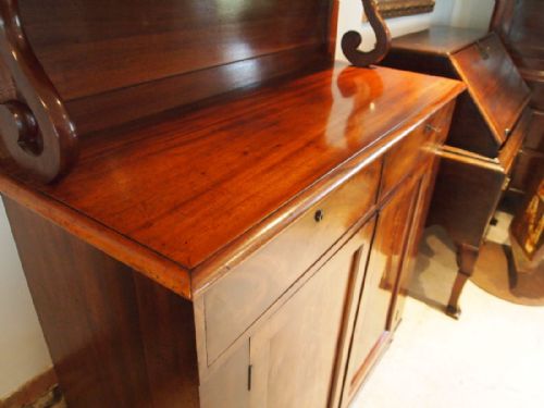fig 3. Bookcase Chiffonier Victorian Mahogany R Crook Barnstaple c1840
