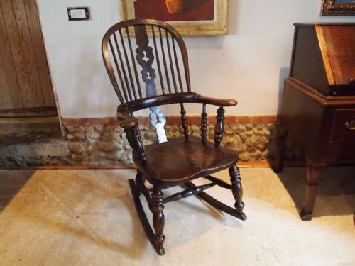 Chair Rocking Chair Victorian Windsor Elm and Ash C1870