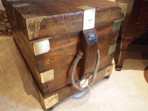 fig 1. Seamans Chest Blanket box coffee table rare Camphor c1810