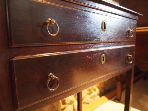 fig 1. Table lowboy George III Oak c1770