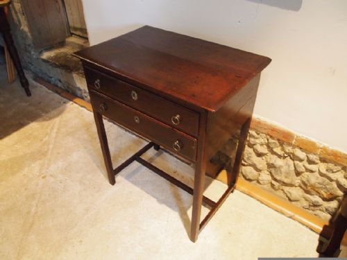 fig 2. Table lowboy George III Oak c1770
