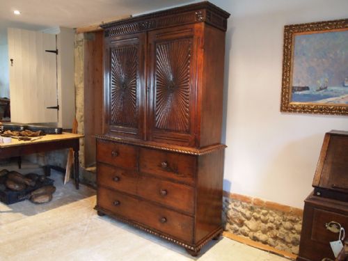 Chest of Drawers Linen Press Stunning Colonial Teak C1840