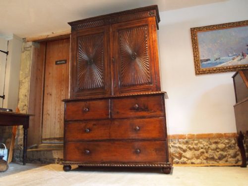 fig 2. Chest of drawers linen press stunning colonial Teak c1840