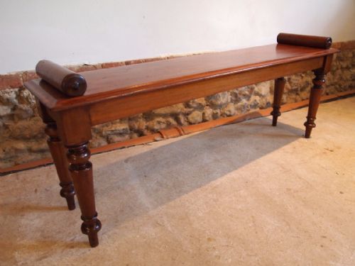 fig 3. Settle bench Victorian Mahogany window seat c1860