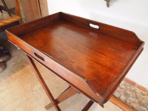 fig 2. Butlers tray on Stand George III Mahogany c1790