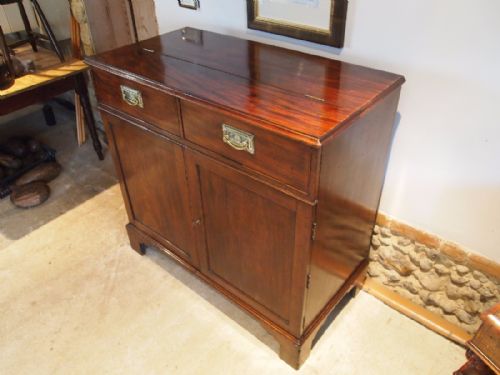 Cabinet Folio or Press Cupboard George III Mahogany C1790