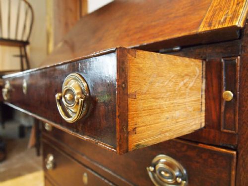 BUREAU DESK EXCEPTIONAL GEORGE III OAK SMALL 33 INCHES WIDE C1780 - ADDITIONAL PHOTO 4