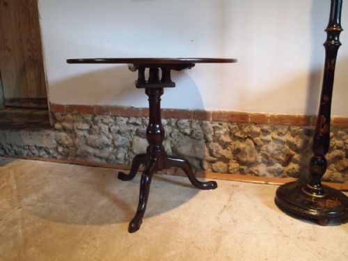 fig 1. Table fine quality George III Mahogany birdcage action tilt top c1780